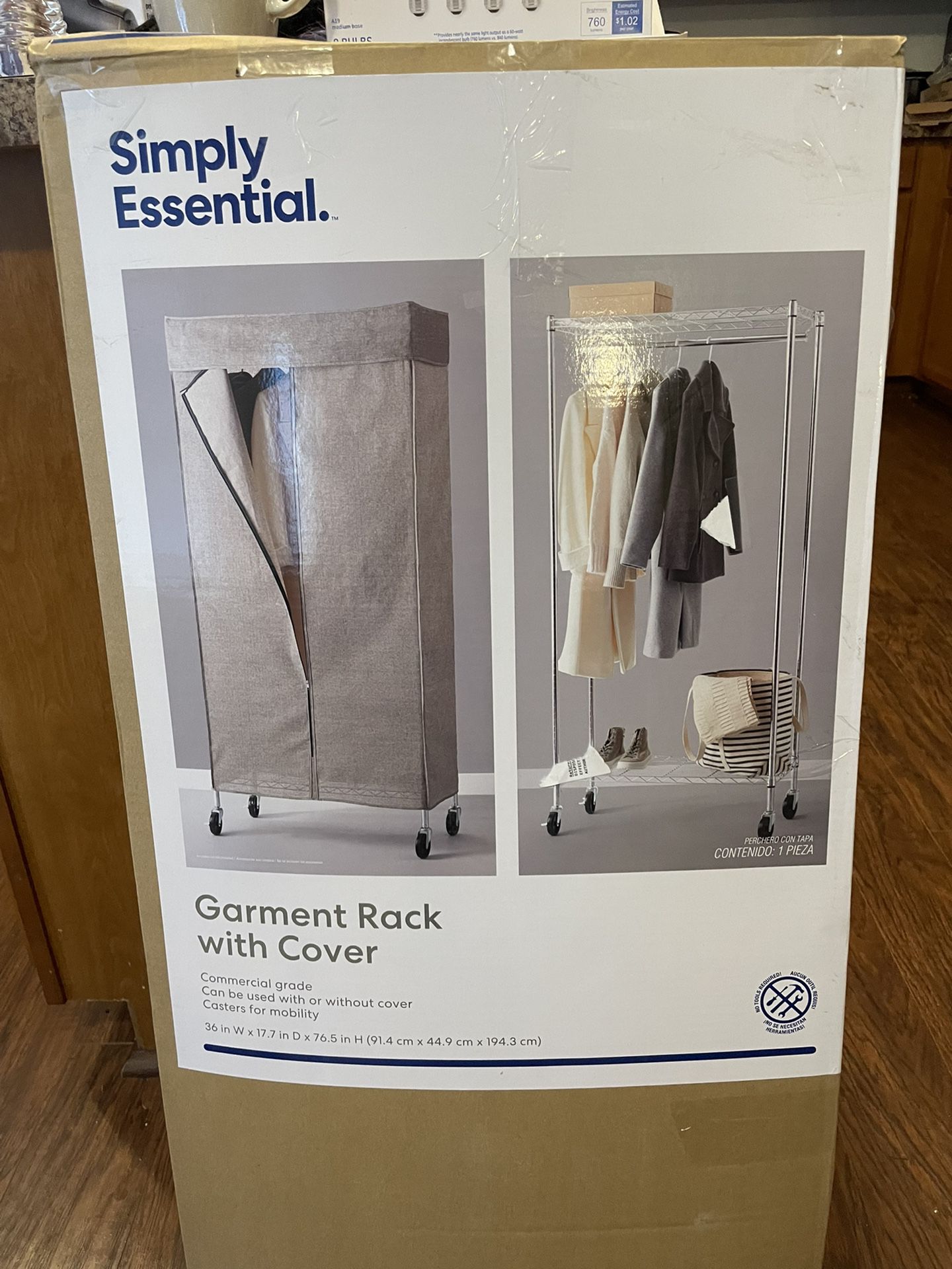 New Simply Essential™ Garment Rack with Cover