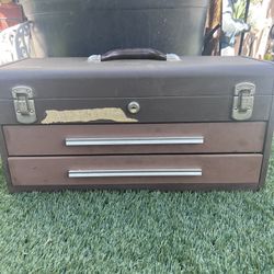 VTG KENNEDY Tool Box (contact info removed)02 Steel 2-Drawer Good Condition 20" Long