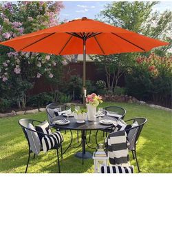 9' Outdoor Patio Umbrella, Outdoor Table Umbrella, Yard Umbrella, Market Umbrella with 8 Sturdy Ribs