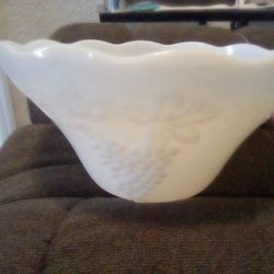 Vintage Anchor Hocking Milkglass Punchbowl Set