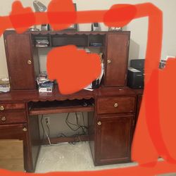 Hutch Desk Brown