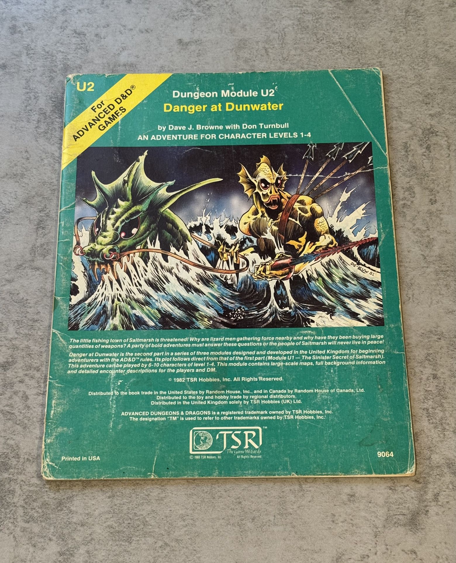 Dungeons & Dragons D&D "Danger at Dunwater" (1st Ed., 1982) TSR#9064