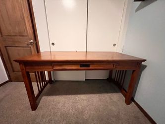 Brown Solid Oak Desk