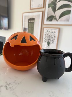 Halloween Bundle - Ceramic Pumpkin and Mug