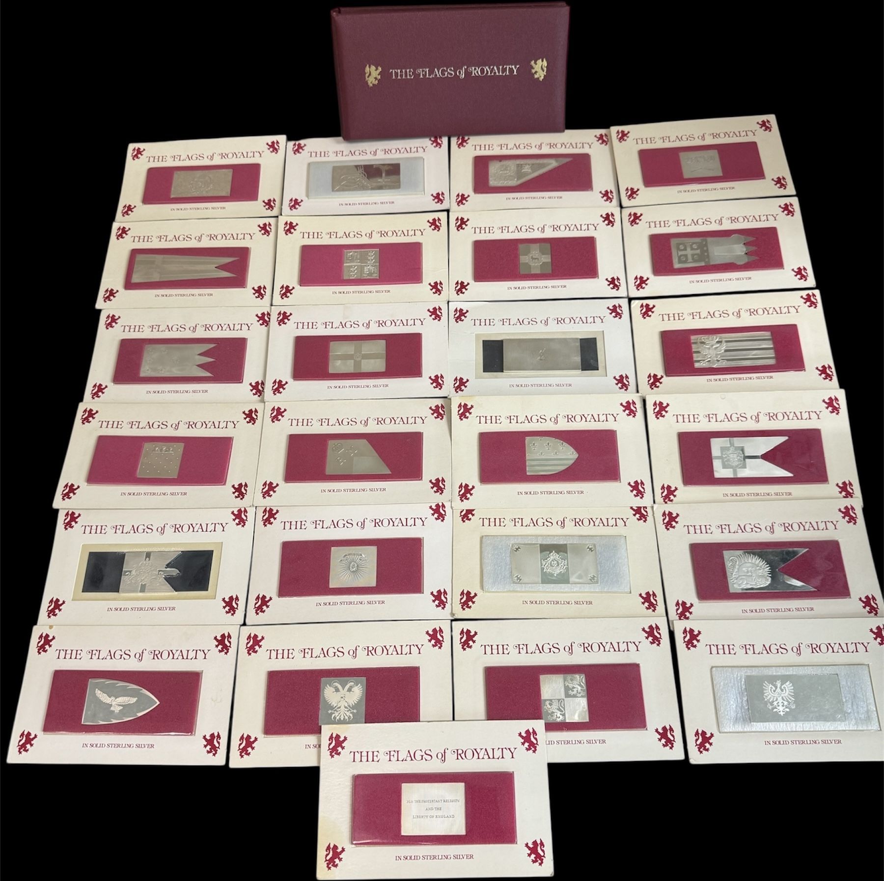 Flags of Royalty Silver Ingot Set (Franklin Mint) Booklet...