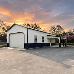 24x50x14 Barndo Shell w/ Porch Lean-To – Built Your Way 🔥