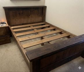 Custom Wooden bed frame (full)