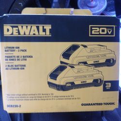 DeWalt 3AH  20V Batteries 2 Pack