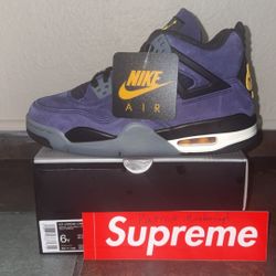 Jordan 4 Retro “Lakers (GS)”🟣🟡 Size 6Y