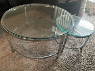 Nested  Glass Coffee Table