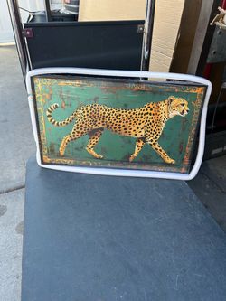 Gold cheetah canvas