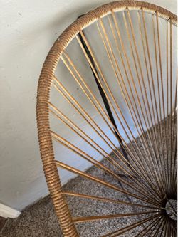 Vintage MCM 1960s spiral woven chair