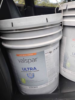 Valspar white interior paint 5 gal I have 2