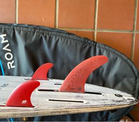 Fire wire TJ pro V  $1,500 Surfboard longboard,  fins , boardbag