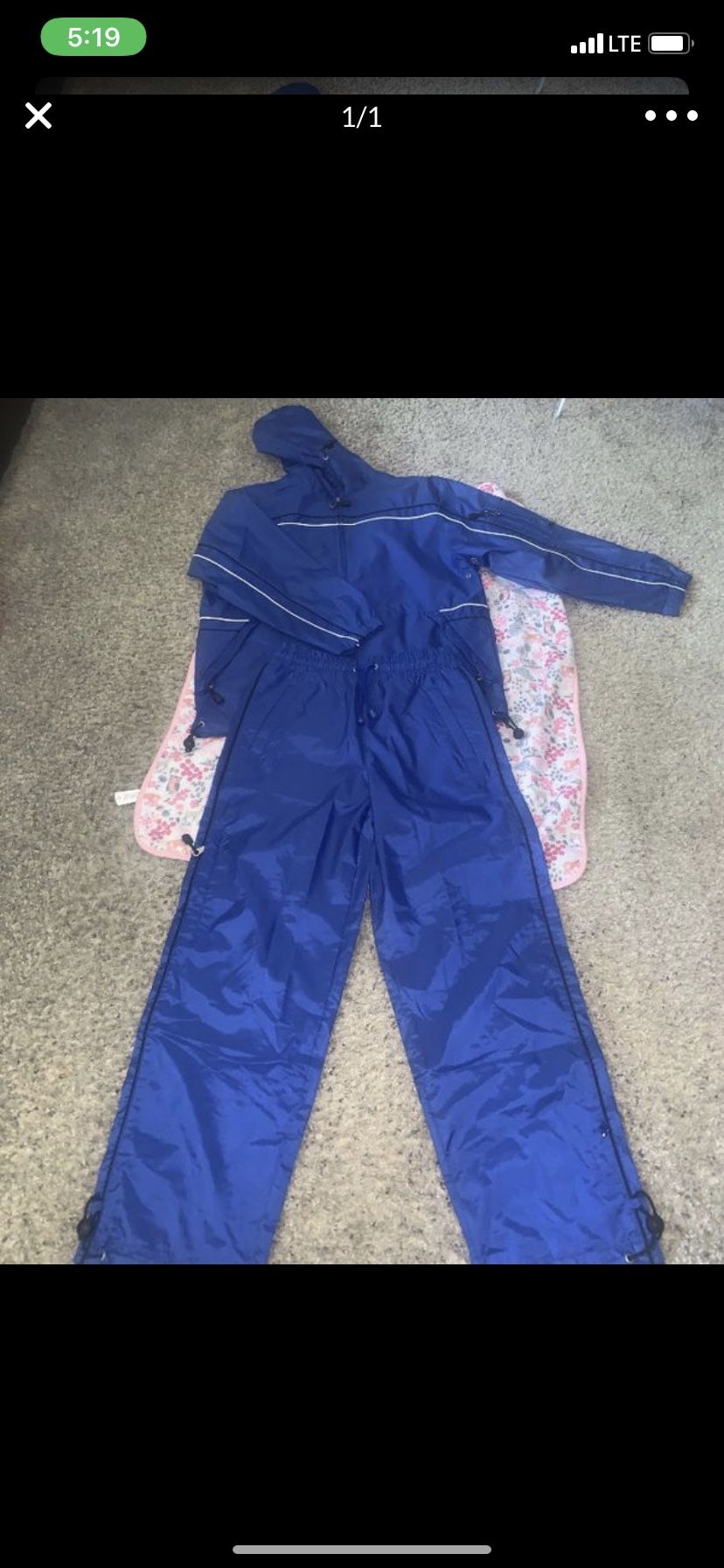 $65 Brand new rain sweat suit size large