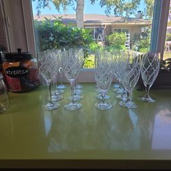 Crystal Wine And Champagne Glasses 
