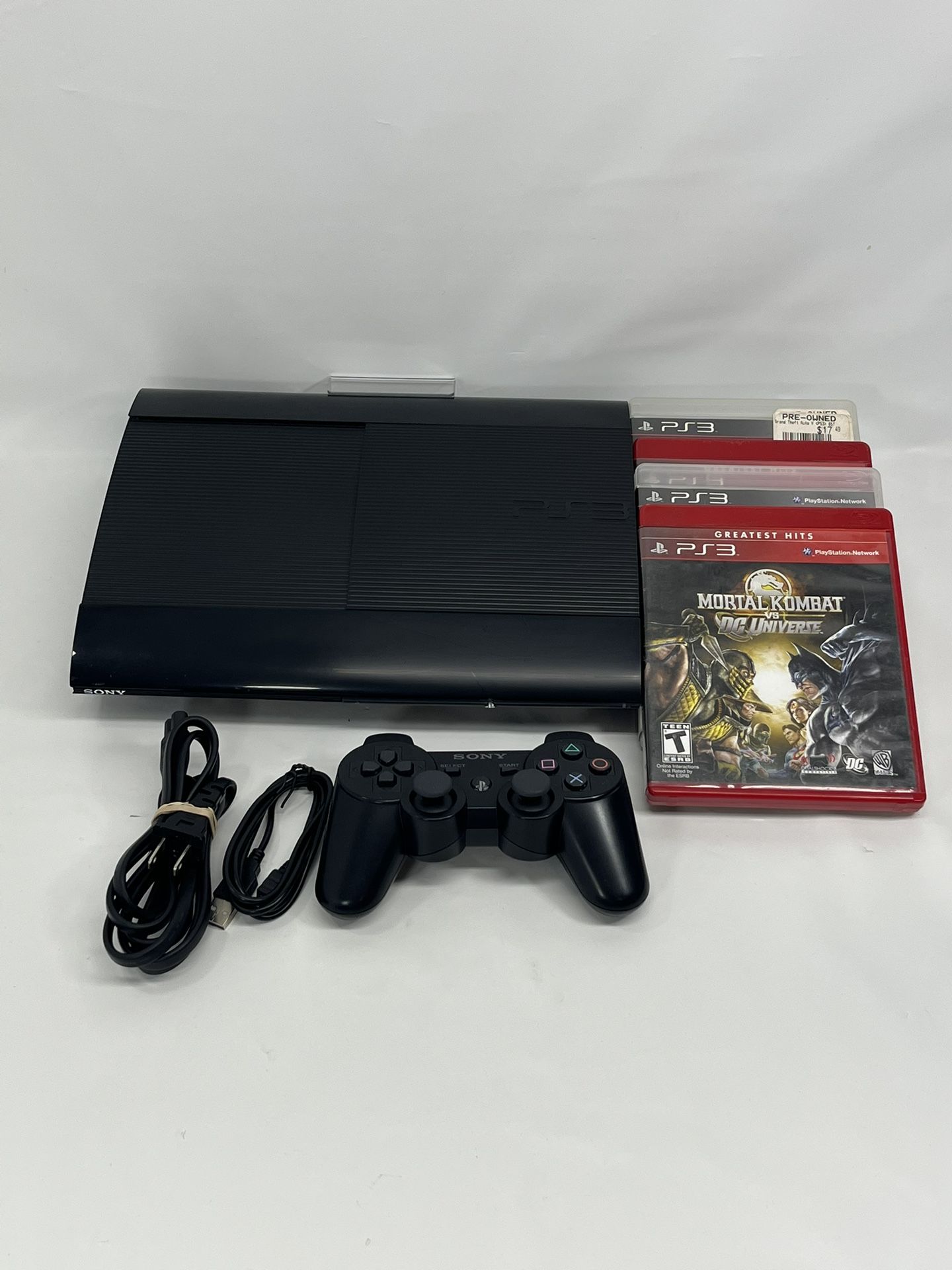 Sony PS3 Super Slim 250GB Black Console Bundle W/ Games Cech-4201b PlayStation 3
