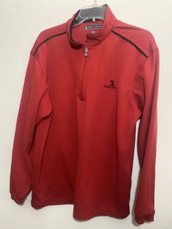 Pebble Beach Performanve 1/4 Zip Pullover Red Men s Medium Golf