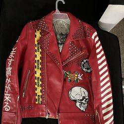 Eternity Men's red leather jacket