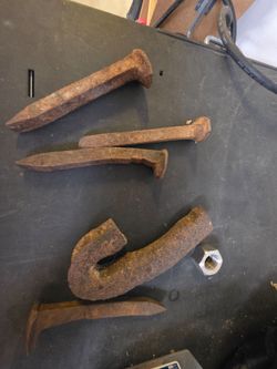 Railroad spikes and misc pieces