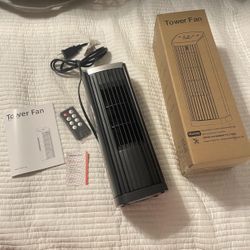Fan for Bedroom 13" Tower Fan Desk Fan Portable Fans Cooling Fans, 70° Oscillating, 4 Speeds, Max 24ft/s, 4 Modes, with Remote, 12H Timer, for Office,