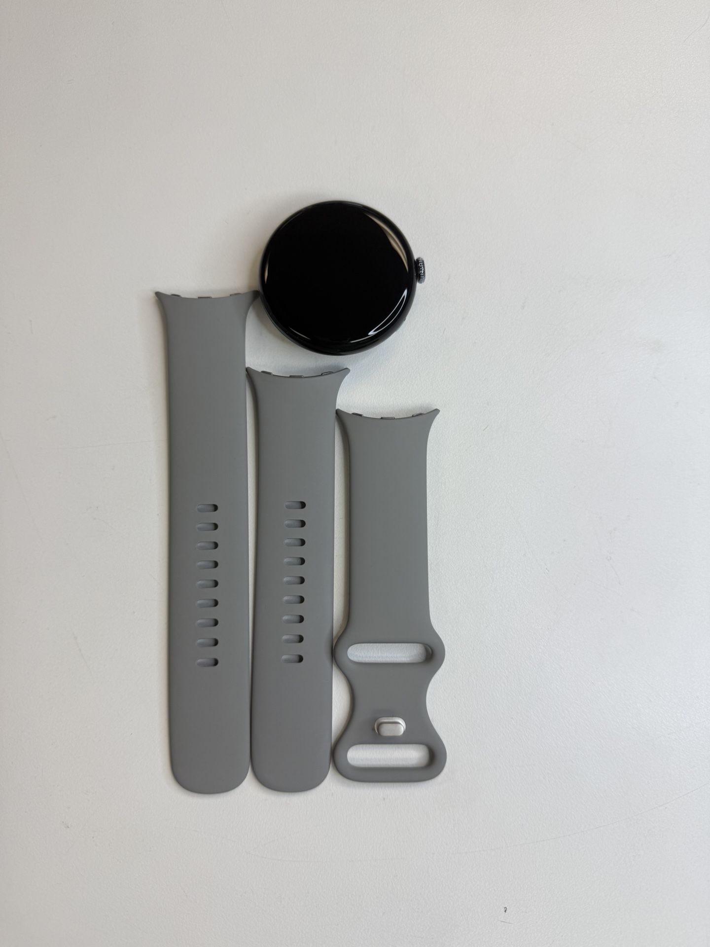 Google Pixel Watch 3 45mm Black Aluminum w/ Silver Sport Band (LTE) New