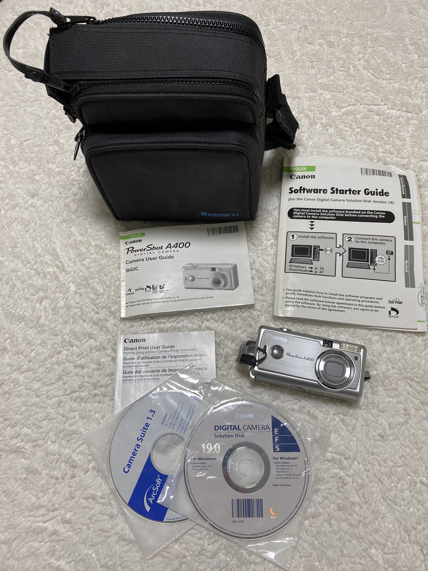 Canon Power shot A400 Digital Camera With Bag