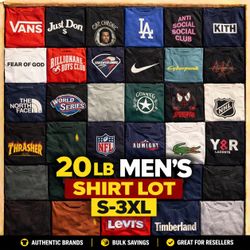 MENS SHIRT LOT 20 LB SMALL-3XL BULK RESALE CLOTHING WHOLESALE