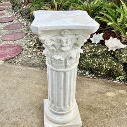 31” Concrete Corinthian Column:  12.5”W x 12.5”D x 31”H