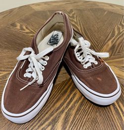 Vans Brown Canvas Sneakers Size M 7.5 W 9