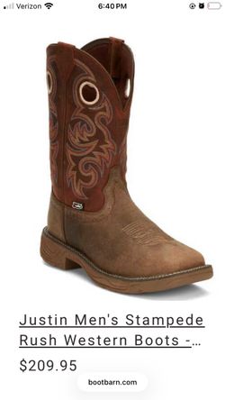 Justin cowboy boots size 9 1/2