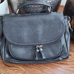 Forever 21 Black Leather Crossbody Purse