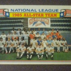 1985 All-Star Team Game Commemorative Card #22 National League 1986 Vintage Collectible Sports MLB
