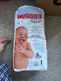 Huggies snug and dry size 1