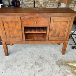 Solid Wood Credenza 