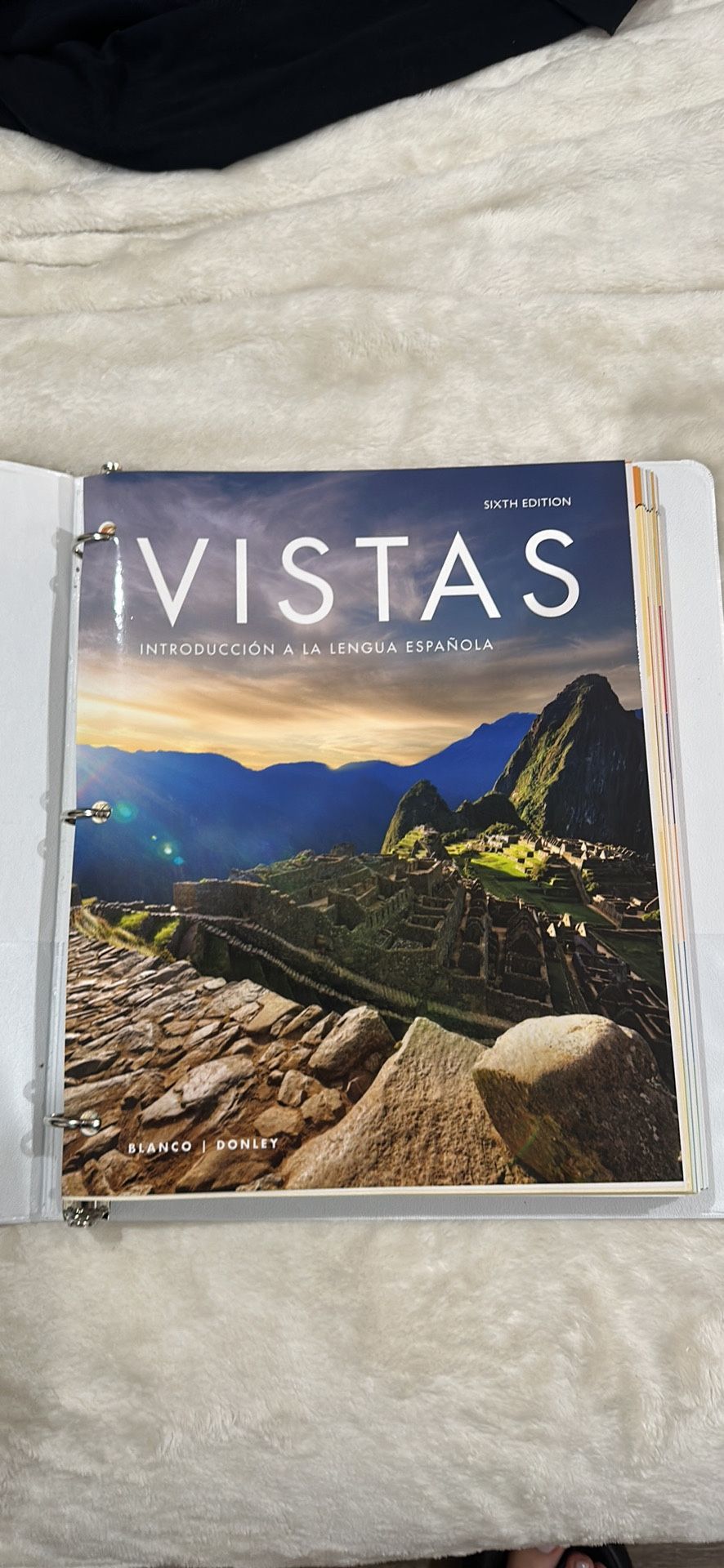 Vistas Sixth Edition Textbook for Spanish class