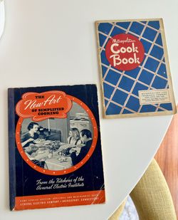 2 Vintage Cooks Books: From The Kitchen Of GE Institute & Metropolitan Cook Book