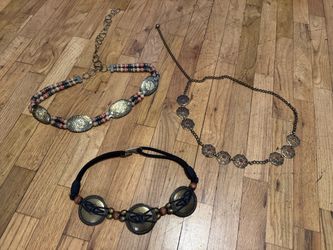 Three Decorative Boho Statement Belts