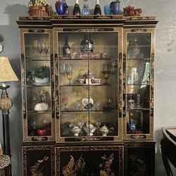 Black Lacquer China Cabinet 