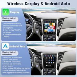 2G+64G Android Car Stereo for Hyundai Sonata 2010-2015 9.7 Inch Touch Screen Car Radio with Wireless Apple Carplay Android Auto GPS Navigation Bluetoo