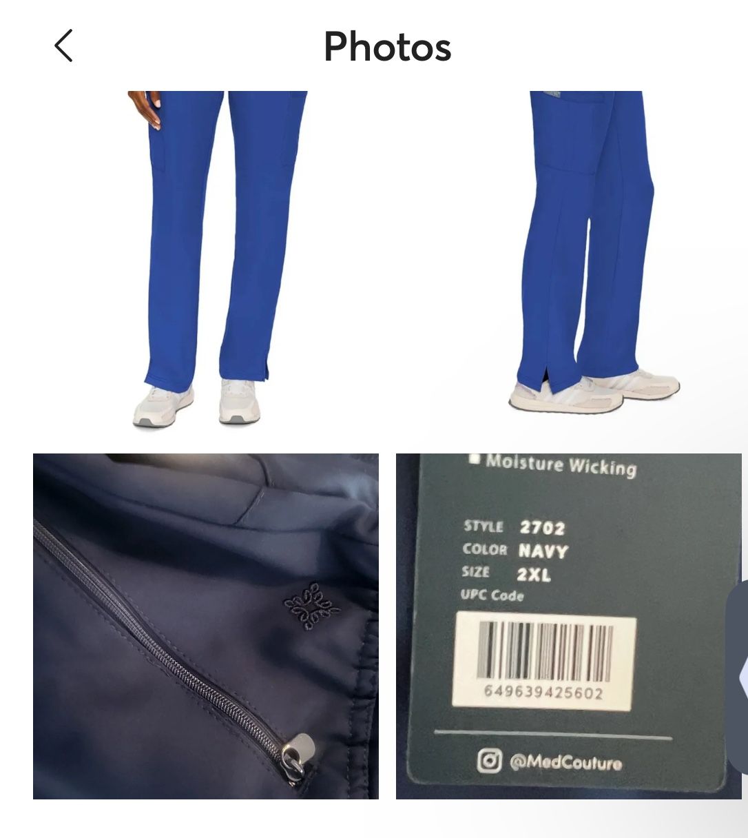 2XL Straight leg Cargo Pant by MedCouture Super Soft Scrubs