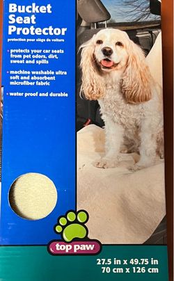 Top Paw Bucket Seat Protector – Waterproof Pet Car Seat Cover