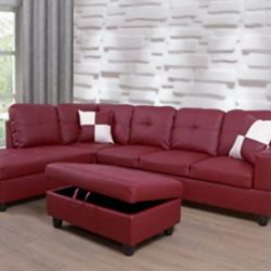 Sectional and ottoman