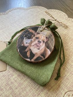 ✨ Personalized Photo Wood Slice Ornaments
