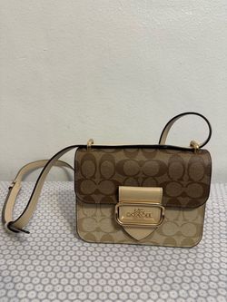 Coach Signature Crossbody Bag – Beige/Brown