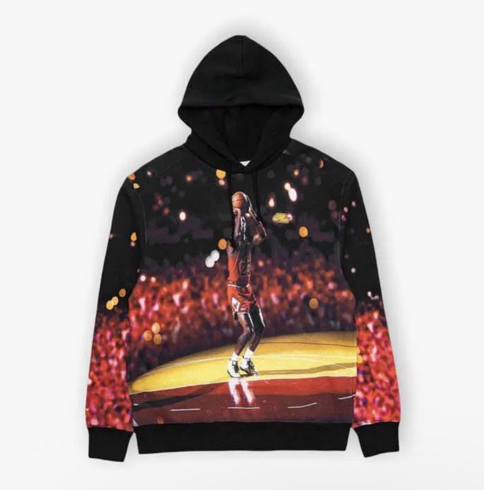 Nike Air Jordan Jumpman Size Medium Fleece Pullover Hoodie Black DC9610-010 Men's NWT