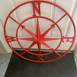 North east west South metal sign  Red  Lite weight. 31x31