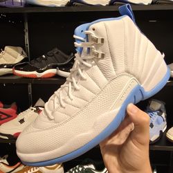 Air Jordan 12 White University Blue Size 12
