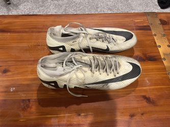 Nike Zoom Mercurial Vapor 15 Elite FG Cleats – White/Black – Size 13