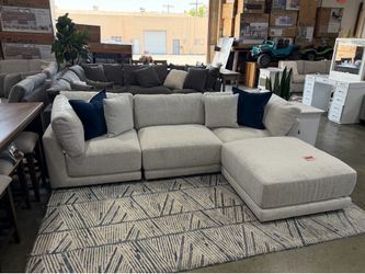 Dayna 4 piece Grey Fabric Couch